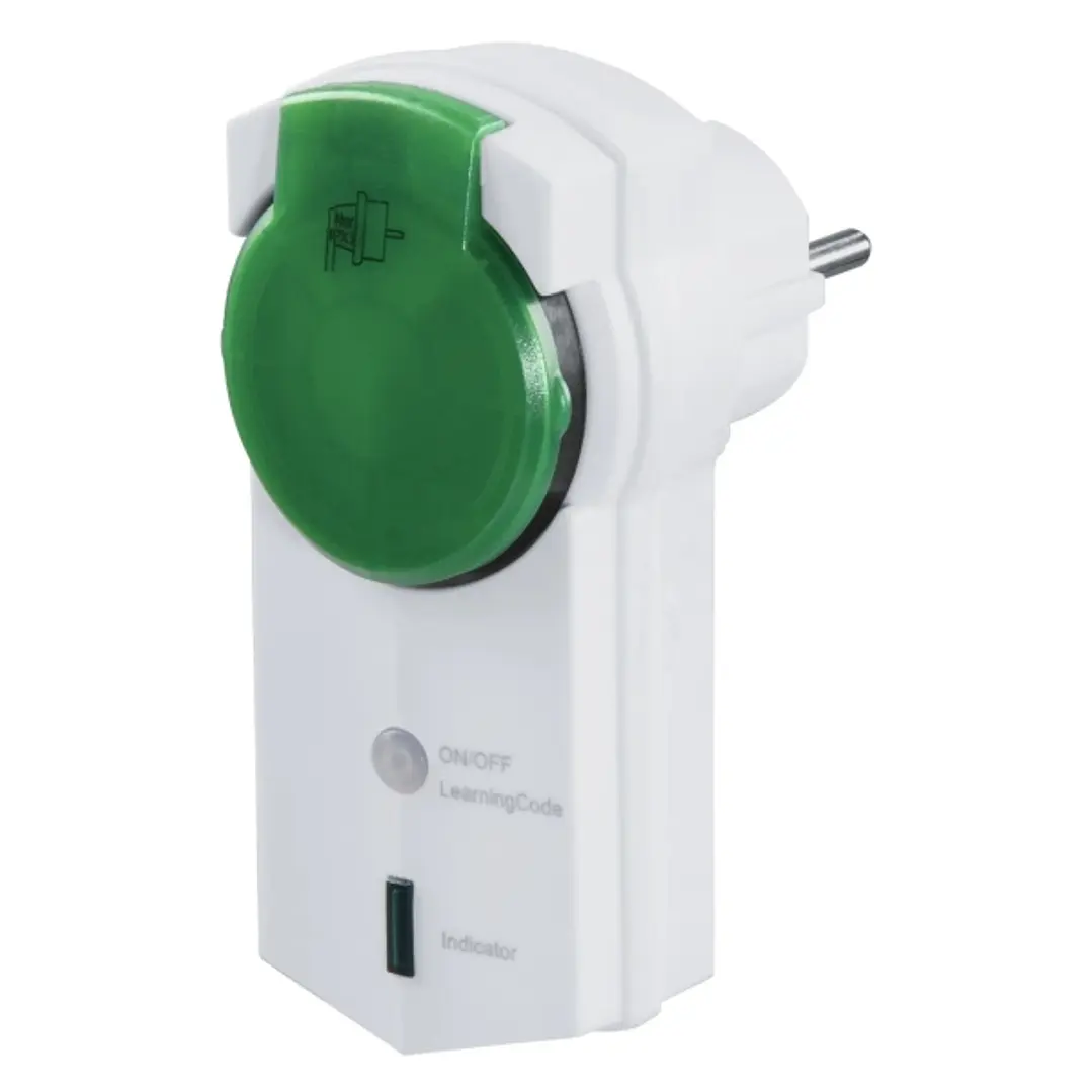 Hama Enchufe Inalambrico para Exterior - Potencia Maxima 3680W - IP44 - Rango 30m - Mando a Distancia - Color Blanco 1