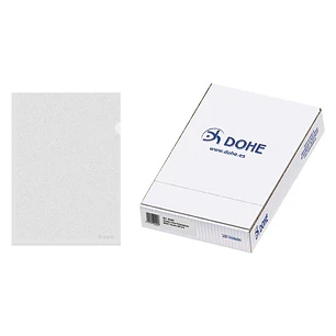 Dohe Caja de 100 Dossiers Uñero Basic 100 Micras - Tamaño A4 - Transparente
