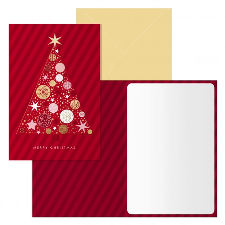 Dohe Abeto Pack de 6 Tarjetas de Felicitacion Navideña con Sobre - Tamaño Cerrada 11.5x17cm, Abierta 23x17cm - Papel Offset - Impresas a todo Color 1