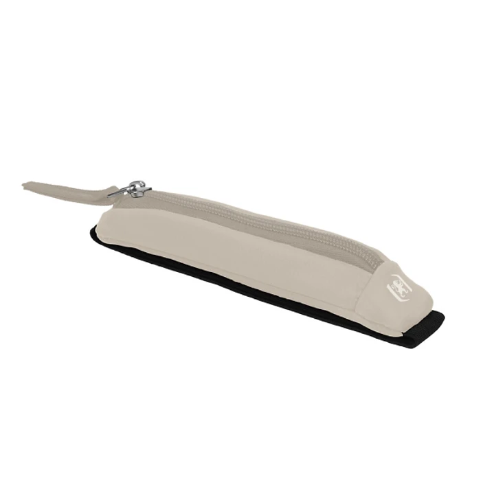 Oxford Executive Estuche Compacto - Goma Elastica para Cuadernos - Cremallera - Nailon Reciclado - 21x4.5x3.5cm - Color Beige 1