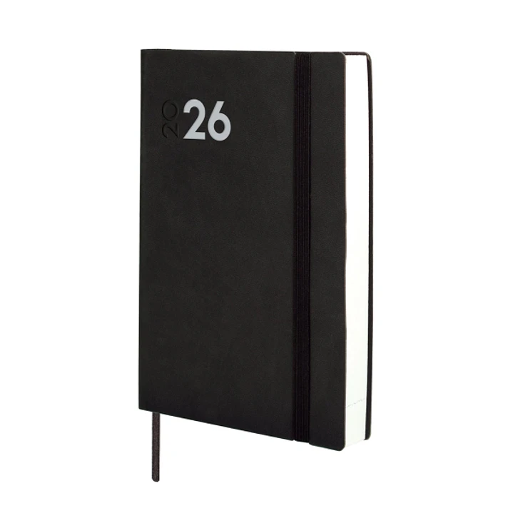 Finocam Dynamic Mara Agenda Profesional - Anual 2026 - Tapa Blanda - Cierre con Goma Elastica - Formato Y4 - 124x22x174mm - 1 Dia por Pagina - Color N 1