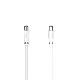 Hama Essential Cable Coaxial de Antena Macho/Hembra - Longitud 5m- Doble Blindaje - Apantallamiento 90dB - Impedancia 75Ohm - Color Blanco