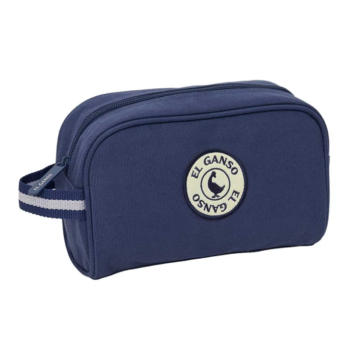 Safta el Ganso Jeans Neceser - Interior Forrado - Asa de Mano Lateral - Organizadores con Compartimentos - 24x15x10cm - Color Azul Marino 1