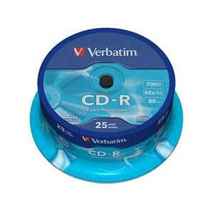 Verbatim CD-R 52x 700MB (Tarrina 25 Uds)