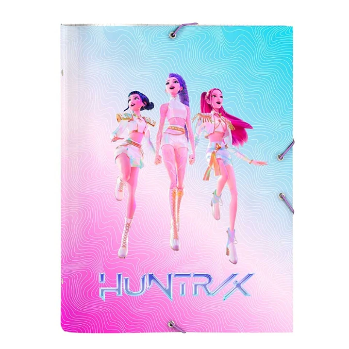 Safta K-Pop Demon Hunters Carpeta Clasificadora - Formato Folio - Cierre con Gomas Elasticas - Tapas Duras Forradas - 26x33.5x4cm - Multicolor 1