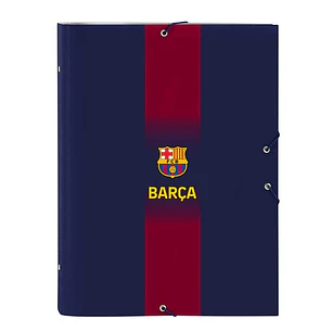 Safta F.C.Barcelona Carpeta Clasificadora - Tapas Duras Forradas - Cierre con Gomas Elasticas - Formato Folio - 26x33.5x4cm - Color Rojo y Azul