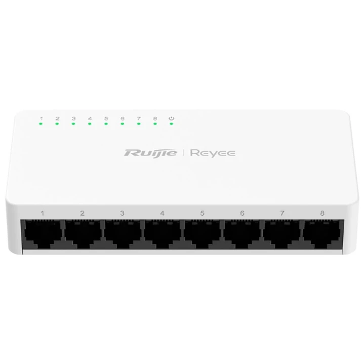Ruijie RG-ES08F Switch de Sobremesa - 8 Puertos - Velocidad hasta 100Mbps - Carcasa de Plastico - Color Blanco 1