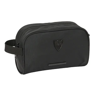 Safta Sevilla FC Business Neceser de 3.6L - Cremallera - Asa Lateral - Adapatable a Carro - Interior Forrado - 240x100x150mm - Color Negro
