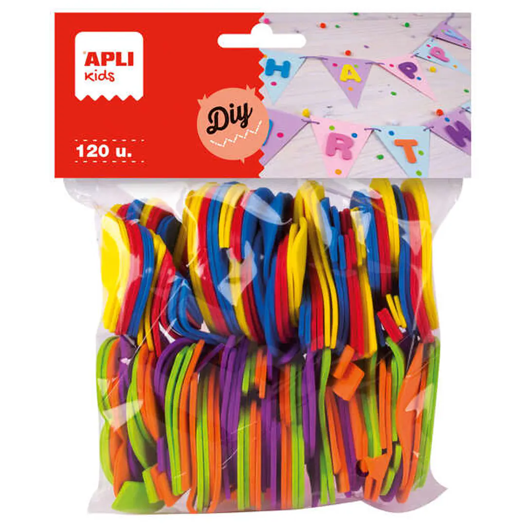 Apli Formas Goma Eva Numeros 120 U - Material Suave y Flexible - Facil de Cortar y Pegar - Ideal para Manualidades y Decoracion 1