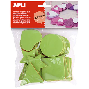 Apli Formas Goma Eva Multicapa 25 U - Material de Alta Calidad - Multicolor - Facil de Cortar y Pegar