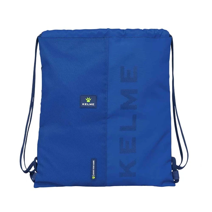 Safta Kelme Blue Saco Plano - Bolsillo con Cremallera - Cierre con Cordones - 5L - Material Duradero - Uso Versatil - Ligero y Compacto - 350x10x400mm 1