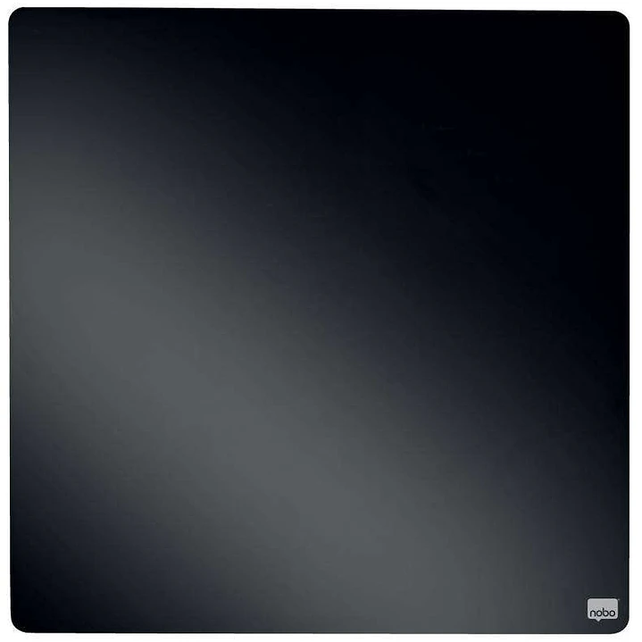 Nobo Tile Mini Pizarra Magnetica 360x360mm - sin Marco - Variedad de Colores - Almohadillas e Imanes - Diseño Creativo y Colorido - Negro 1