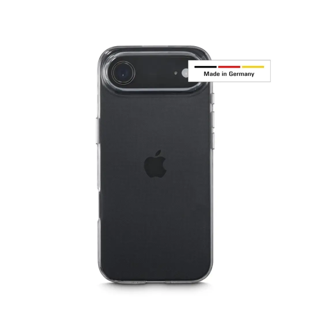 Hama Always Clear Funda para iPhone Air - Antideslizante - Poliuretano Termoplastico - Bordes Elevados - Color Transparente 1