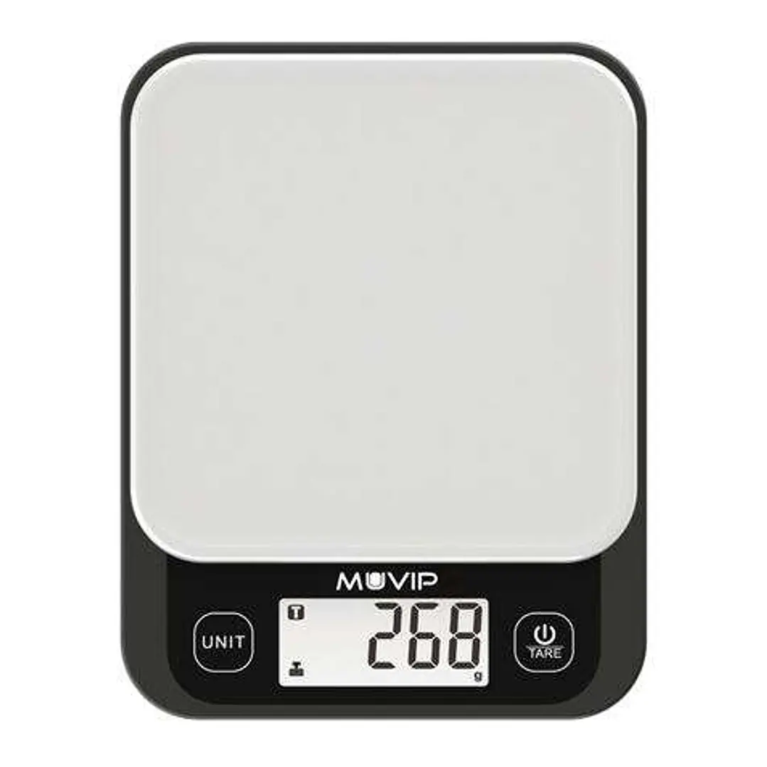 Muvip Bascula de Cocina Digital Super Slim - Sensor de Calibracion Alta Precision - Funcion TARA 1