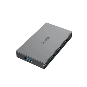 Hama Essential Hub USB 2.0/3.2 - Cable USB-A de 1.8m - 4x USB-A - Color Gris