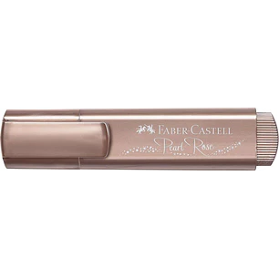Faber-Castell Textliner 46 Metallic Marcador Fluorescente - Punta Biselada - Trazo entre 1mm y 5mm - Tinta con Base de Agua - Color Oro Rosa