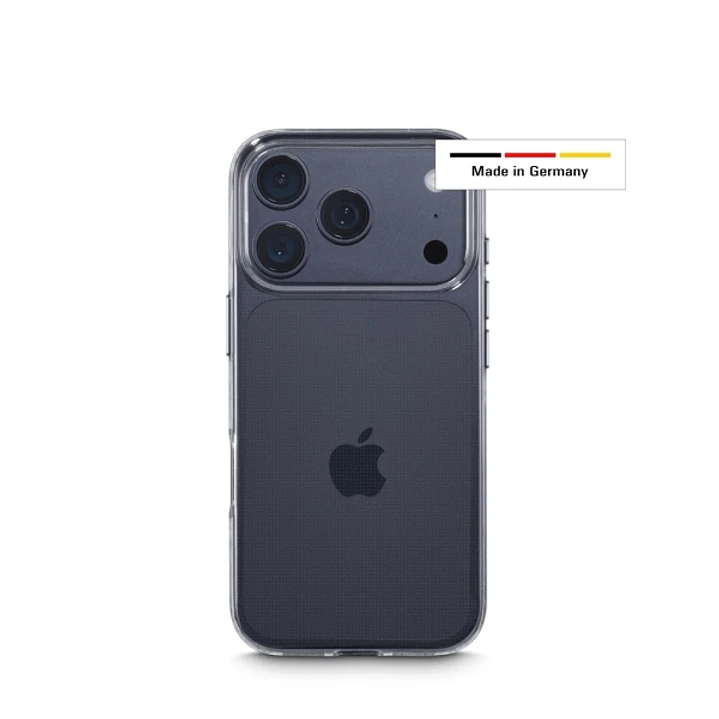 Hama Always Clear Funda para iPhone 17 Pro - Antideslizante - Especial Antiamarilleo - Poliuretano Termoplastico - Bordes Elevados - Color Transparent 1