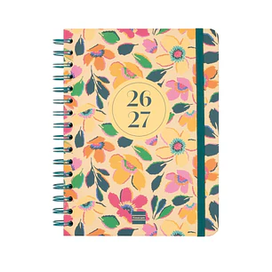 Finocam Cosmo Cart Agenda Escolar 26/27 en Catalan - Semana Vista Horizontal - Formato 4º - 155x212mm - Tapas de Carton Forrado - Papel de 80g/m2 - Es