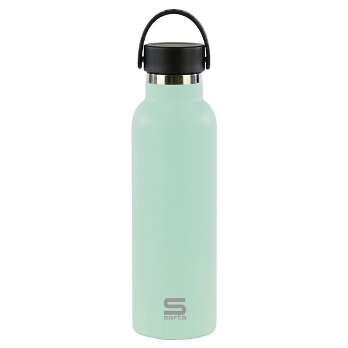 Safta Botella Termo de 600ml - Acero Inoxidable - Asa Superior - Color Menta 1