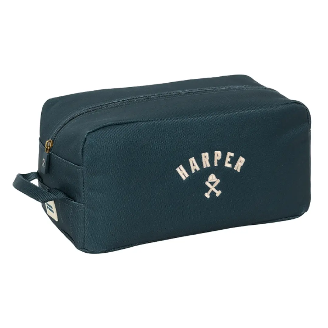 Safta Harper and Neyer Zapatillero - Asa Lateral - 9L - Resistente - Facil Transporte - 340x180x150mm - Color Azul Marino 1