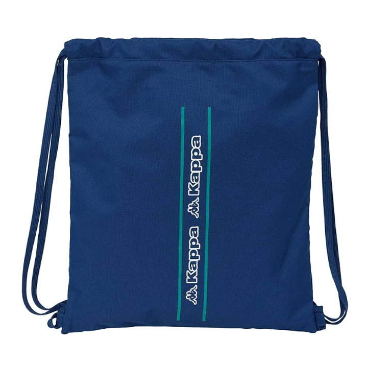 Safta Kappa Marino Saco Plano - Bolsillo con Cremallera - Cierre con Cordones - 5L - Ligero y Portatil - 350x10x400mm - Color Azul Marino 1