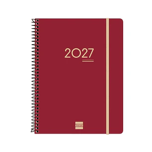 Finocam Ikon Agenda de Espiral Internacional - 16 Meses - Semana Vista Vertical - Formato E10 - 155x212mm - Tapas de Polipropileno - Papel de 80g/m2 -