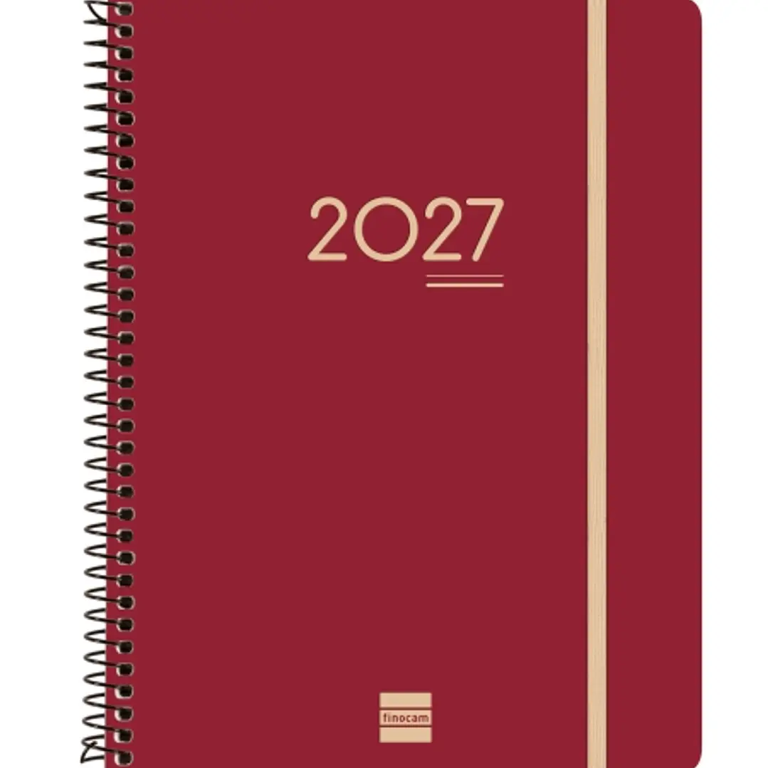 Finocam Ikon Agenda de Espiral Internacional - 16 Meses - Semana Vista Vertical - Formato E10 - 155x212mm - Tapas de Polipropileno - Papel de 80g/m2 - 1