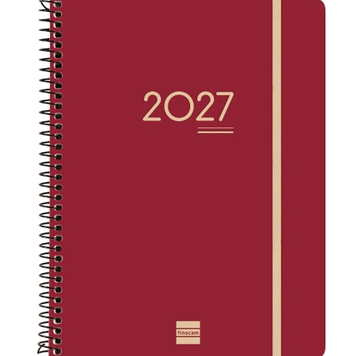 Finocam Ikon Agenda de Espiral Internacional - 16 Meses - Semana Vista Vertical - Formato E10 - 155x212mm - Tapas de Polipropileno - Papel de 80g/m2 - 1