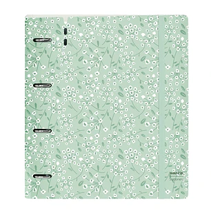 Safta Carpeta con 4 Anillas 35mm - Tapas de PP Foam - Recambio 100 Hojas - Cierre Elastico - Ranura para Boligrafo - Solapa Interior - 270x40x320mm - 