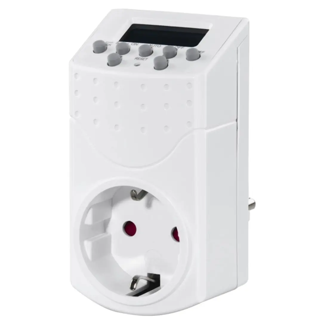 Hama Mini Enchufe Temporizador Digital - Potencia Maxima 1800W - Voltaje 250V - Temporizador - Interruptor de Encendido - Intervalos de 1min - Color B 1