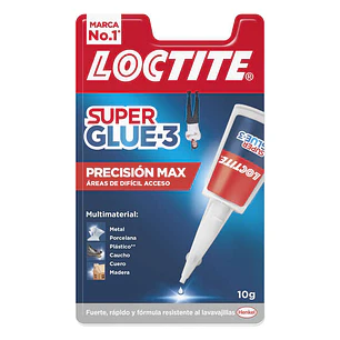 Loctite Superglue-3 Precision Max 10gr - Adhesivo Liquido Transparente - Boquilla Extralarga - Secado Rapido - Resistente al Agua y a Temperaturas Ext