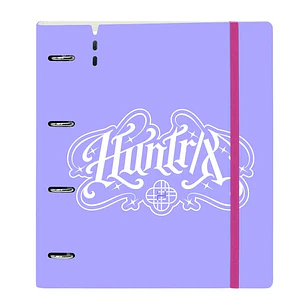 Safta K-Pop Demon Hunters Carpeta de 4 Anillas de 35mm - Recambio de 100 Hojas A4 - Cuadricula de 5x5mm - 90g/m2 - Separadores Internos - Goma Elastic