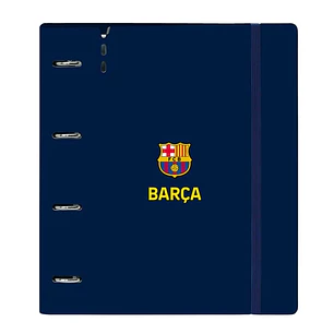 Safta F.C.Barcelona 1ª Equipacion 26/27 Carpeta de 4 Anillas de 35mm - Recambio de 100 Hojas A4 - Cuadricula de 5x5mm - 90g/m2 - Separadores Internos 