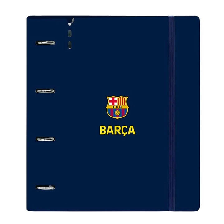 Safta F.C.Barcelona 1ª Equipacion 26/27 Carpeta de 4 Anillas de 35mm - Recambio de 100 Hojas A4 - Cuadricula de 5x5mm - 90g/m2 - Separadores Internos  1
