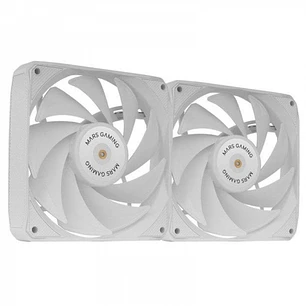 Mars Gaming MF-NCLX2 Kit de Ventiladores - Aspas Hibridas - Rodamientos FDB de Cobre - Pads Antivibracion - Conexion PWM - Flujo de Aire 72 CFM - Sile