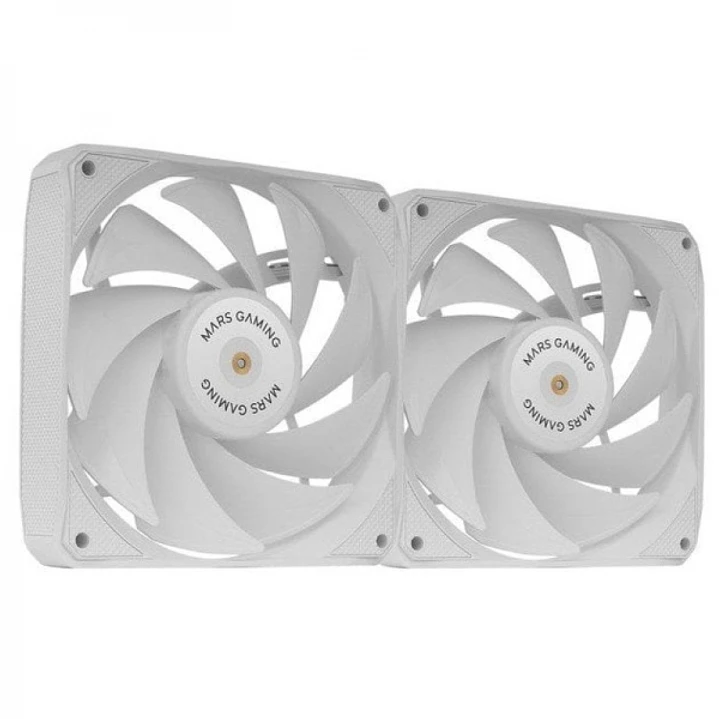 Mars Gaming MF-NCLX2 Kit de Ventiladores - Aspas Hibridas - Rodamientos FDB de Cobre - Pads Antivibracion - Conexion PWM - Flujo de Aire 72 CFM - Sile 1