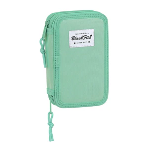 Safta Blackfit8 Plumier de 2 Pisos - 28 Piezas - 1L - Goma - Lapiz - Boligrafo - Sacapuntas - 10 Colores - 14 Rotuladores - 125x40x195mm - Color Turqu