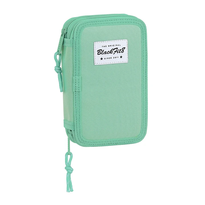 Safta Blackfit8 Plumier de 2 Pisos - 28 Piezas - 1L - Goma - Lapiz - Boligrafo - Sacapuntas - 10 Colores - 14 Rotuladores - 125x40x195mm - Color Turqu 1