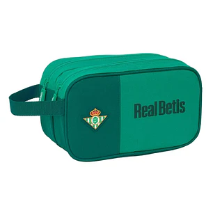 Safta Real Betis Balompie Neceser de 5L - 2 Compartimentos con Cremallera - Asa Lateral - Adapatable a Carro - Resistente al Agua - 260x125x150mm - Co