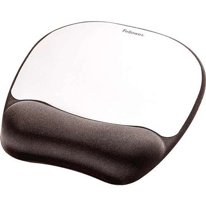 Fellowes Alfombrilla con Reposamuñecas Espuma Memory Foam - Confort Excepcional - Color Plateado 1