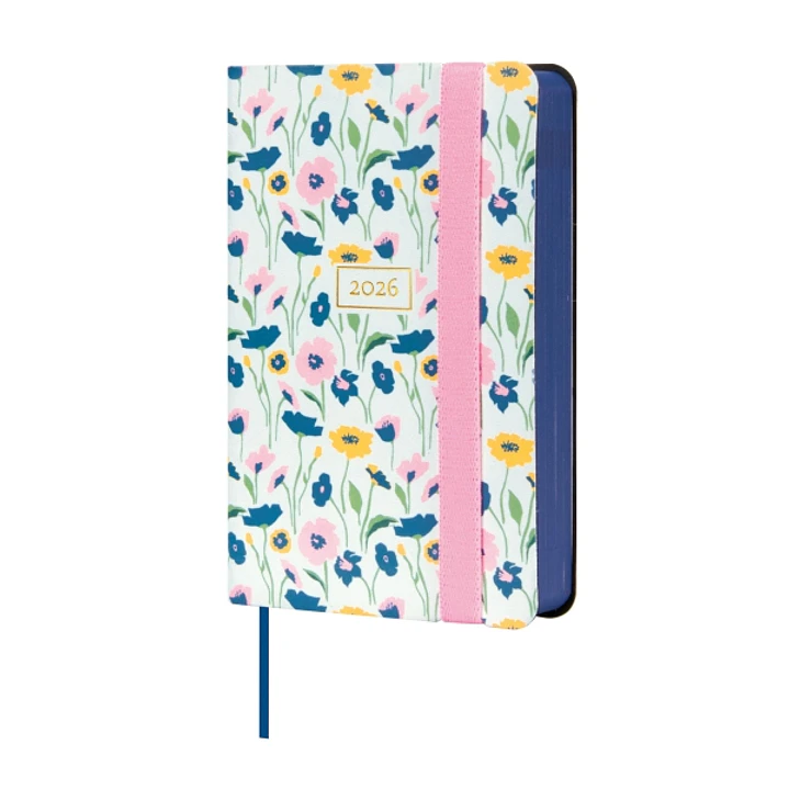 Finocam Flexi Joy Agenda en Catalan - Anual 2026 - Tapa Blanda - Formato F2 - 85x23x130mm - 1 Dia por Pagina - Tematica de Flores 1