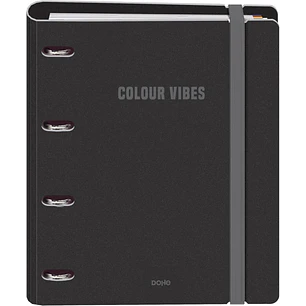 Dohe Colour Vibes Polyfoam Carpeta de 4 Anillas Mixtas de 35mm A4 Recambio 100 Hojas Cuadricula 5mm - Cubierta de Polyfoam 2mm - Cierre con Goma - Inc