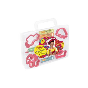 Jovi Modelling Case Pack de 10 Pastillas de Plastilina 15 Gr + 6 Moldes + 3 Modeladores. 100% Vegetal - No Se Seca - sin Gluten - Facil de Moldear - C