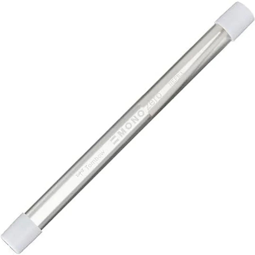 Tombow Mono Zero Recambios para Portagomas - Punta Redonda de 2.3mm - Presentacion en Tubo con 2 Gomas - Libre de PVC y Latex - Color Blanco 1