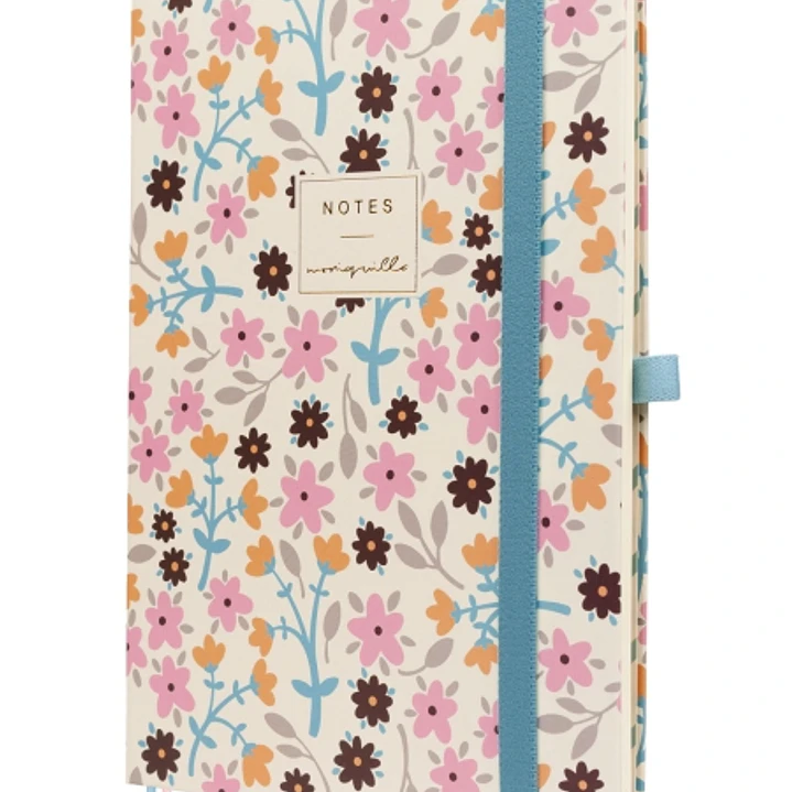 Finocam Moniquilla Cuaderno de Tapa Dura - 72 Hojas - Formato A5 - 148x210mm - Papel Crema de 80g/m2 - Liso - Bolsillo Interior - Cierre con Goma - Ho 1