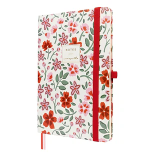 Finocam Moniquilla Cuaderno de Tapa Dura - 72 Hojas - Formato A5 - 148x210mm - Papel Crema de 80g/m2 - Liso - Bolsillo Interior - Cierre con Goma - Ho