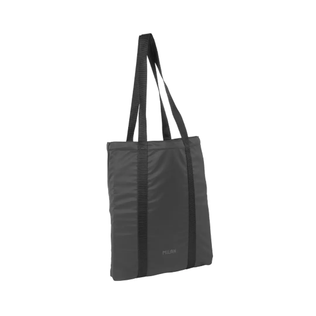 Milan Shadow Bolso Tote Bag 5L - Cierre de Cordon - Ligera y Practica - Color Negro 1