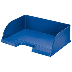 Leitz Plus Jumbo Bandeja Portadocumentos de Gran Capacidad - Acceso Apaisado - Hasta 10uds Apilables - Color Azul