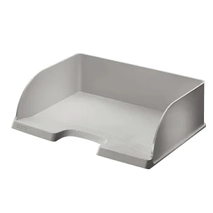 Leitz Plus Jumbo Bandeja Portadocumentos de Gran Capacidad - Acceso Apaisado - Hasta 10uds Apilables - Color Gris