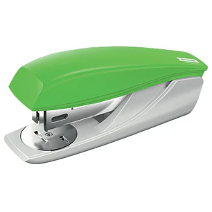 Petrus 210 Recycle Grapadora de Sobremesa - Grapa hasta 25 Hojas - 96% de Plastico Reciclado - Grapado Abierto, Cerrado y Clavado - Incluye 200 grapas
